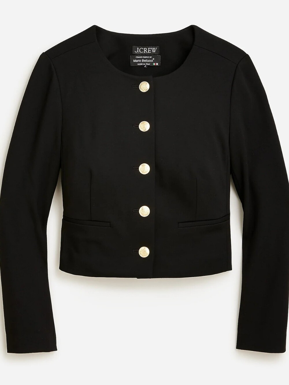 J. CREW Louisa Lady Jacket In Italian Ponte Black Size 12